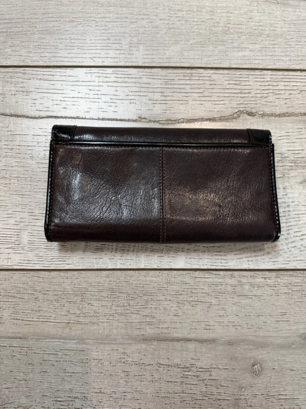 Kate Spade Black Leather Wallet Clutch – Snap Closure, Card Slots, Zip Coin